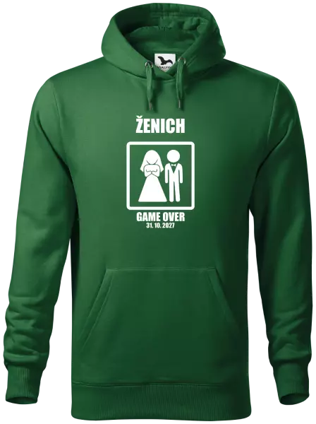 Pánská mikina Game over - ženich s datem