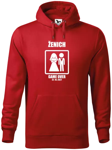 Pánská mikina Game over - ženich s datem