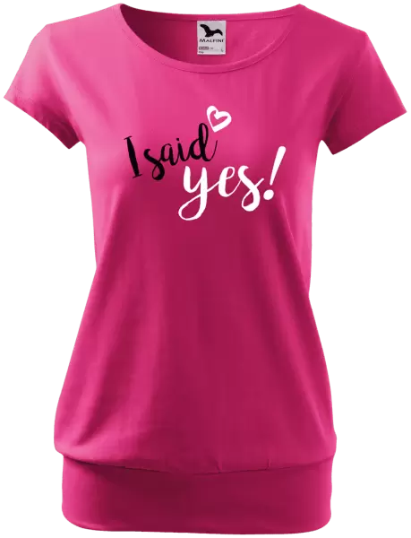 Dámské tričko I said yes!