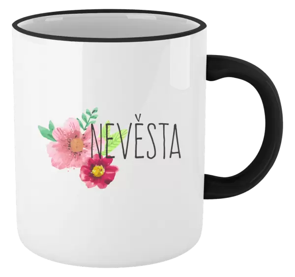 Hrnek Nevěsta - červené květiny