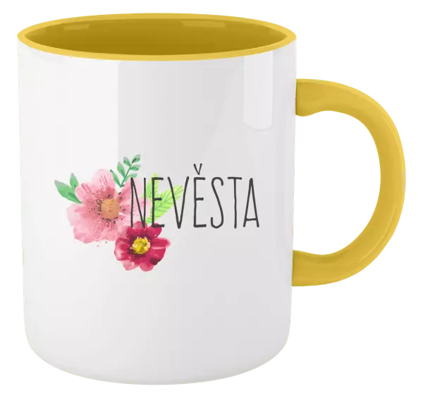 Hrnek Nevěsta - červené květiny