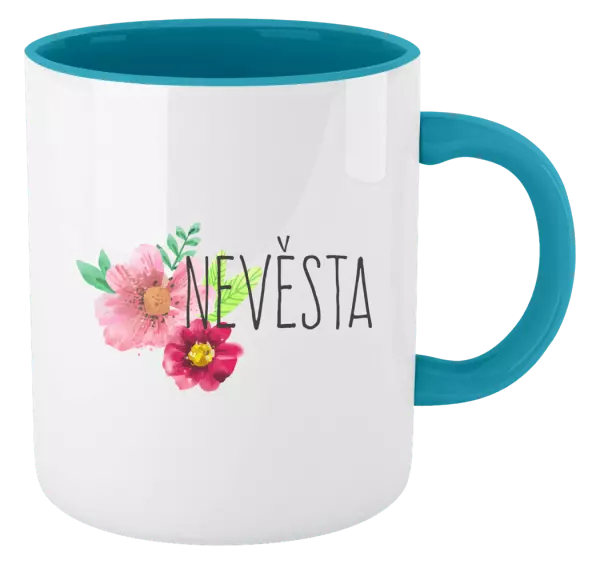 Hrnek Nevěsta - červené květiny