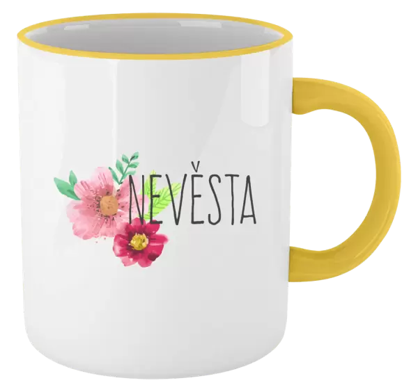 Hrnek Nevěsta - červené květiny