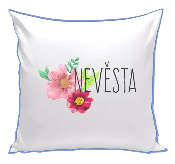 Polštář Nevěsta - červené květiny