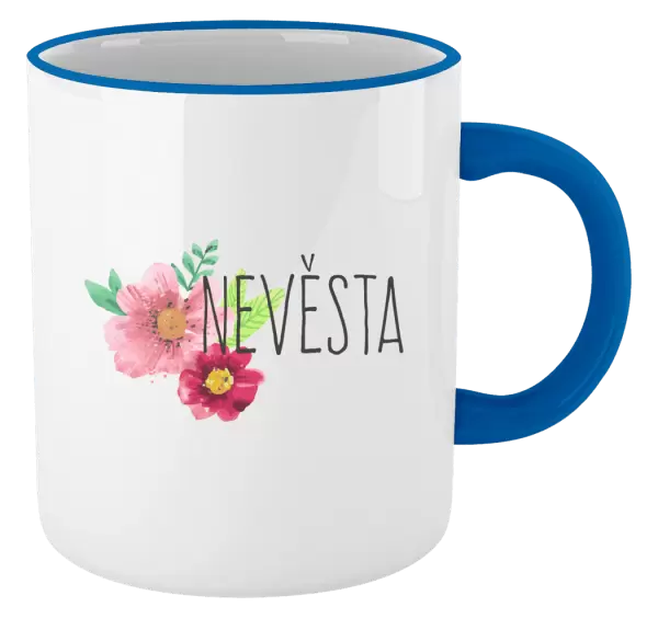 Hrnek Nevěsta - červené květiny