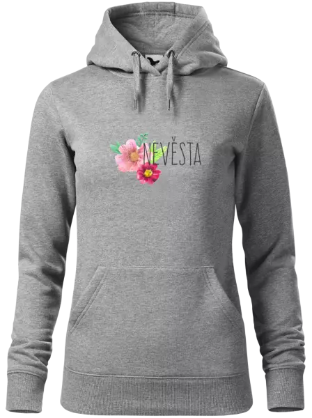 Dámská mikina Nevěsta - červené květiny