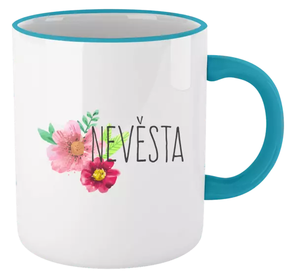 Hrnek Nevěsta - červené květiny