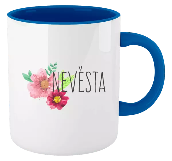 Hrnek Nevěsta - červené květiny