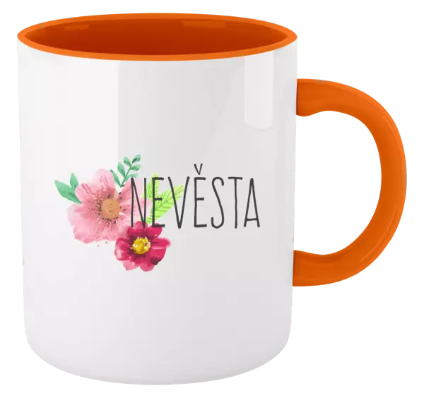 Hrnek Nevěsta - červené květiny