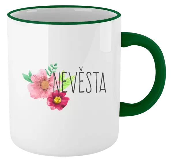 Hrnek Nevěsta - červené květiny