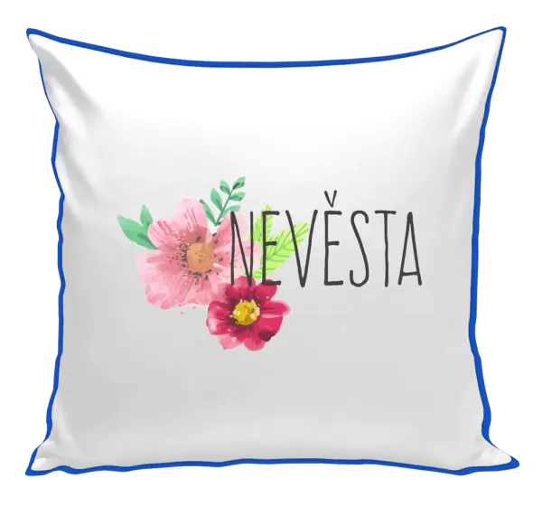 Polštář Nevěsta - červené květiny