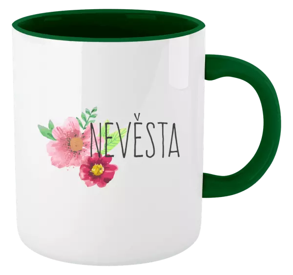 Hrnek Nevěsta - červené květiny