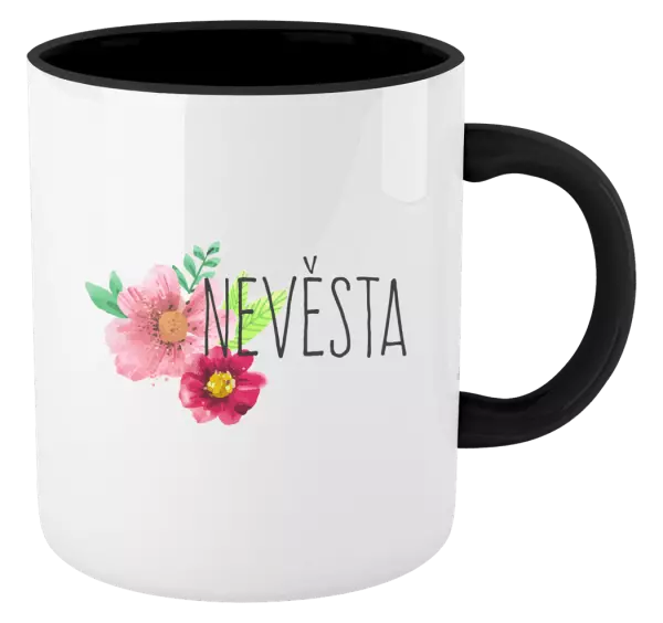 Hrnek Nevěsta - červené květiny