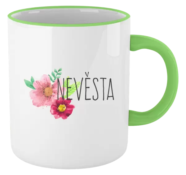 Hrnek Nevěsta - červené květiny