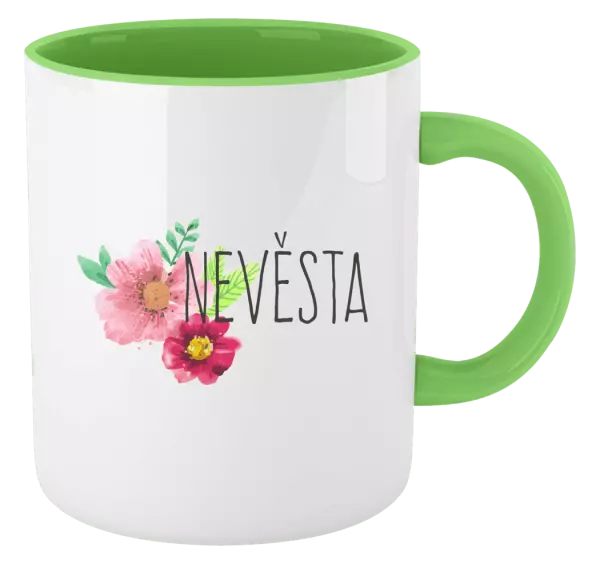 Hrnek Nevěsta - červené květiny