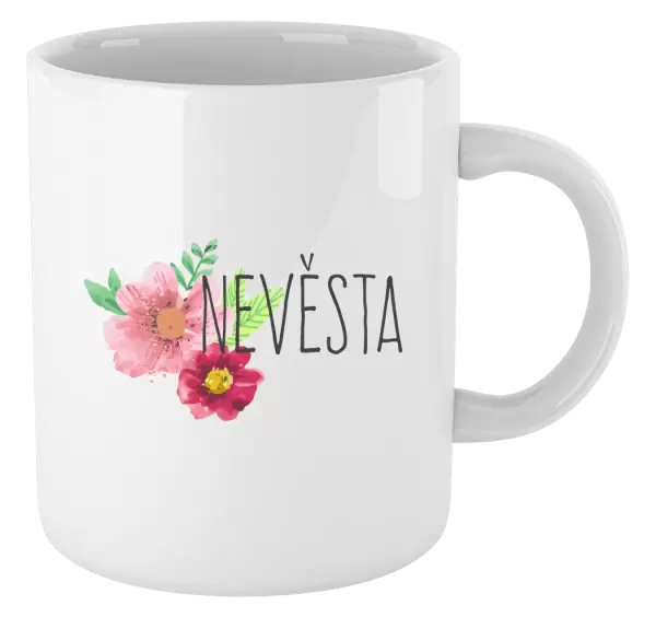 Hrnek Nevěsta - červené květiny