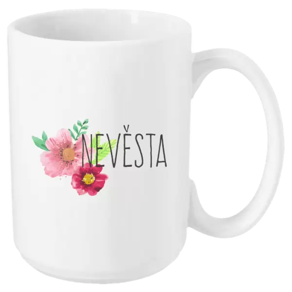 Hrnek Nevěsta - červené květiny