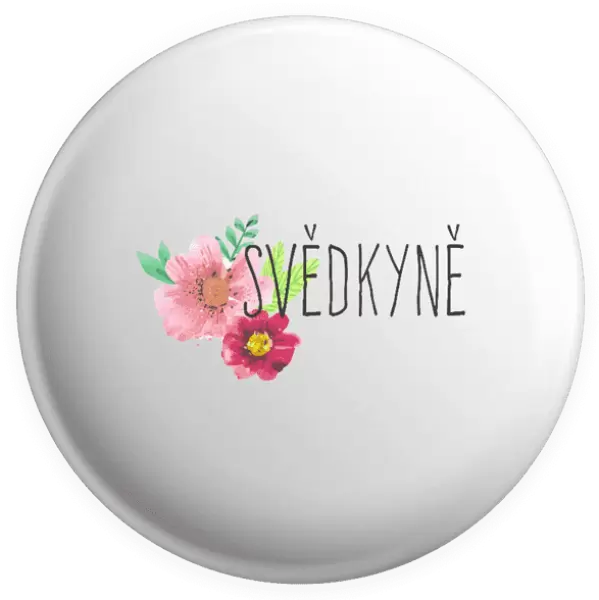 Placka Svědkyně - červené květiny