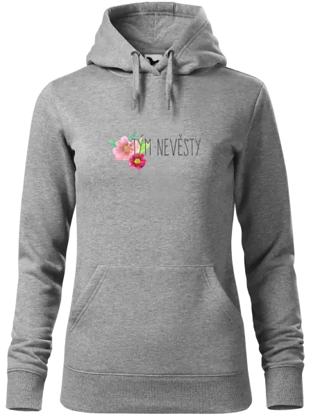 Dámská mikina Tým nevěsty - červené květiny