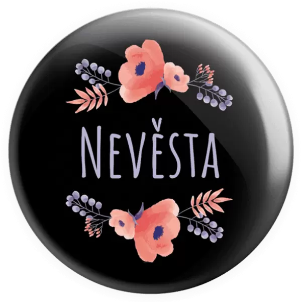 Placka Nevěsta - fialové květiny