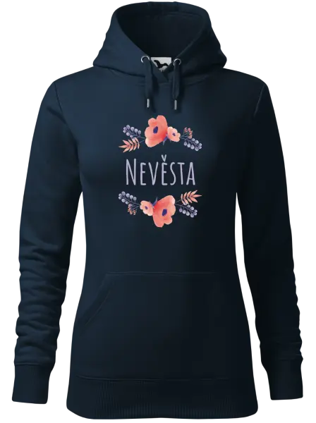 Dámská mikina Nevěsta - fialové květiny