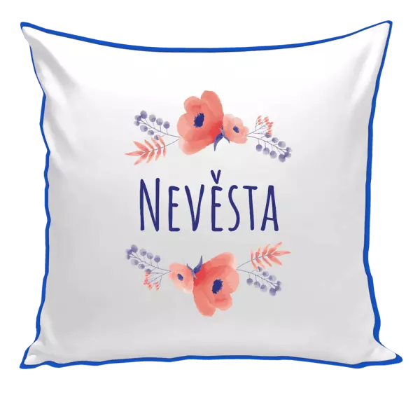 Polštář Nevěsta - fialové květiny