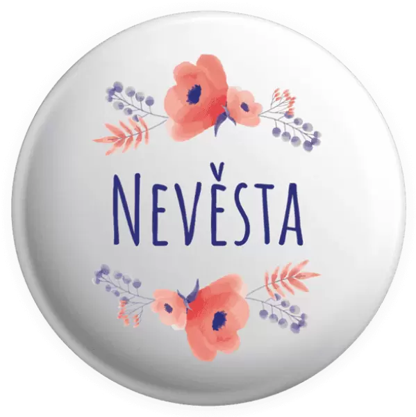 Placka Nevěsta - fialové květiny