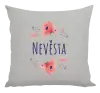 Polštář Nevěsta - fialové květiny