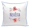 Polštář Nevěsta - fialové květiny