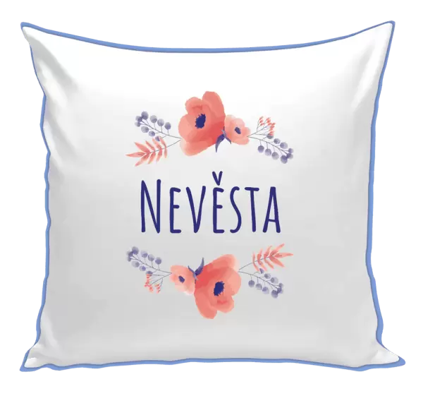 Polštář Nevěsta - fialové květiny