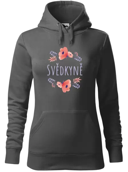 Dámská mikina Svědkyně - fialové květiny