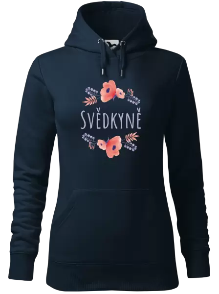 Dámská mikina Svědkyně - fialové květiny