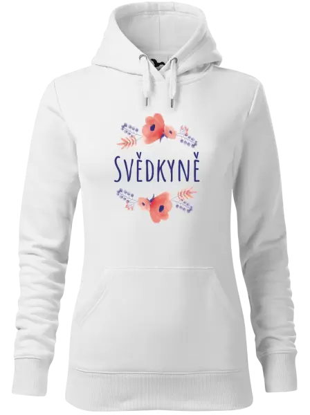 Dámská mikina Svědkyně - fialové květiny