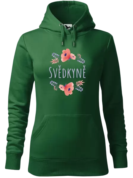 Dámská mikina Svědkyně - fialové květiny