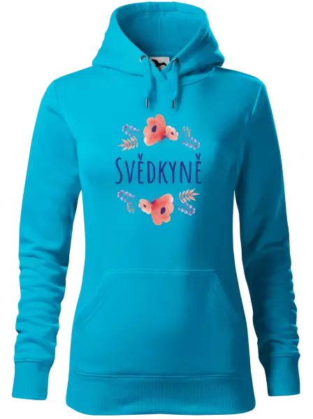 Dámská mikina Svědkyně - fialové květiny