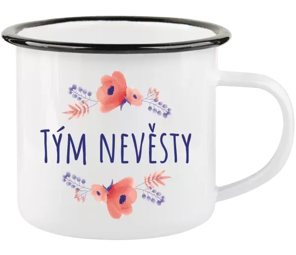 Plecháček Tým nevěsty - fialové květiny