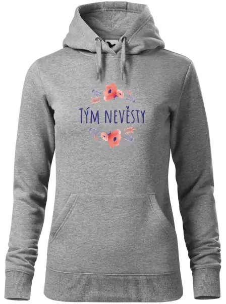 Dámská mikina Tým nevěsty - fialové květiny