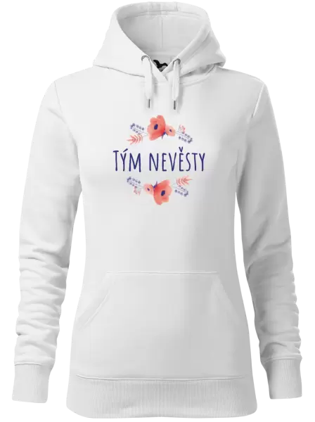 Dámská mikina Tým nevěsty - fialové květiny
