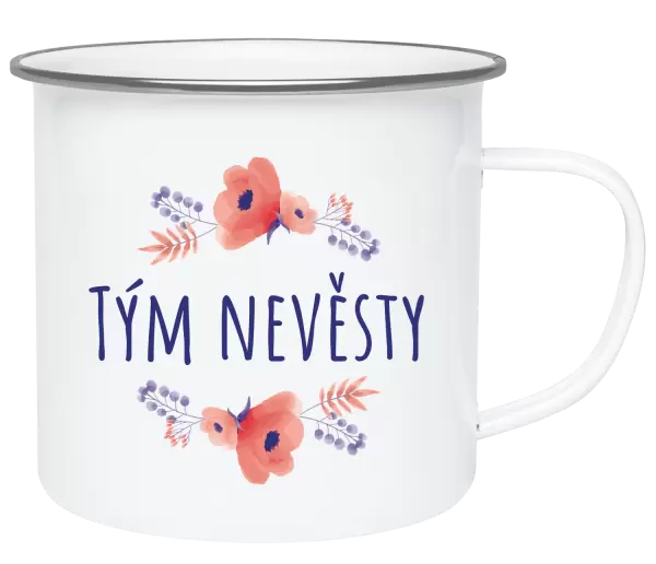Plecháček Tým nevěsty - fialové květiny