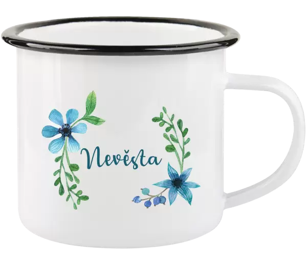 Plecháček Nevěsta - modré květiny
