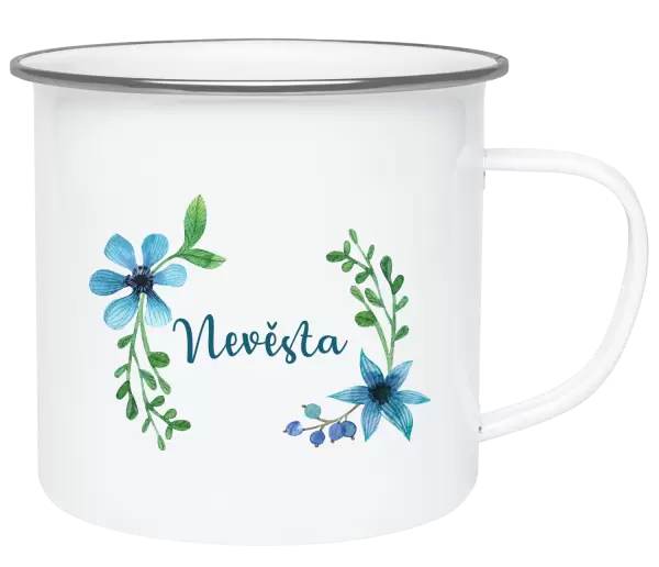 Plecháček Nevěsta - modré květiny
