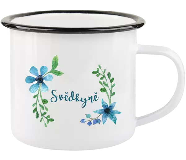 Plecháček Svědkyně - modré květiny