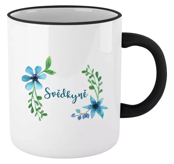 Hrnek Svědkyně - modré květiny