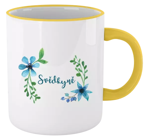 Hrnek Svědkyně - modré květiny