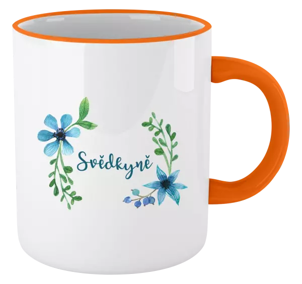 Hrnek Svědkyně - modré květiny