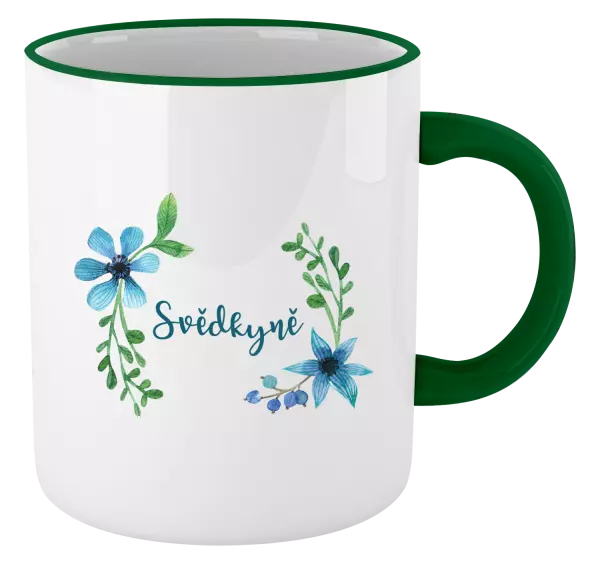 Hrnek Svědkyně - modré květiny