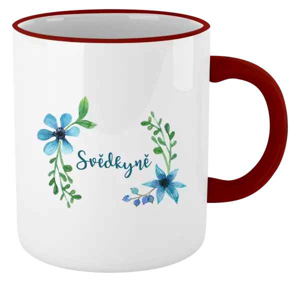 Hrnek Svědkyně - modré květiny