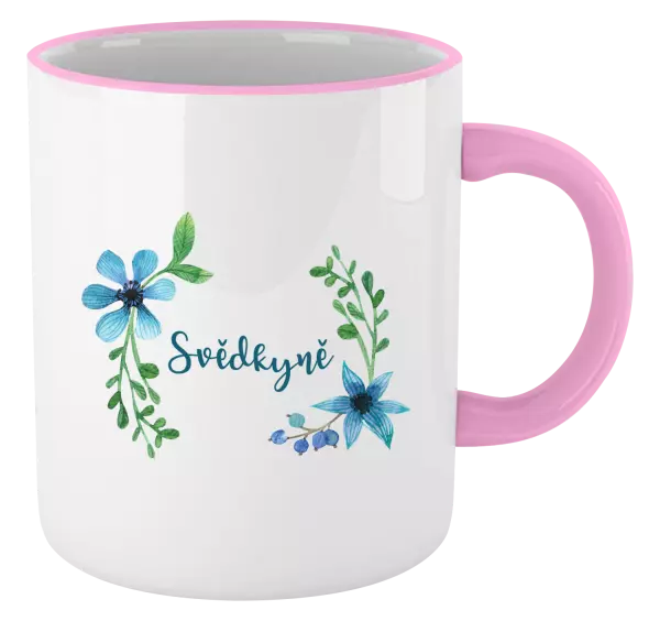 Hrnek Svědkyně - modré květiny