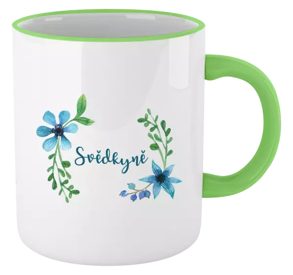 Hrnek Svědkyně - modré květiny