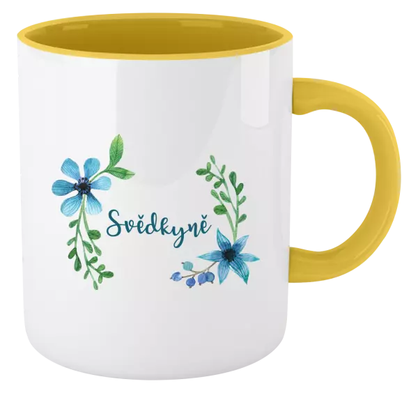 Hrnek Svědkyně - modré květiny